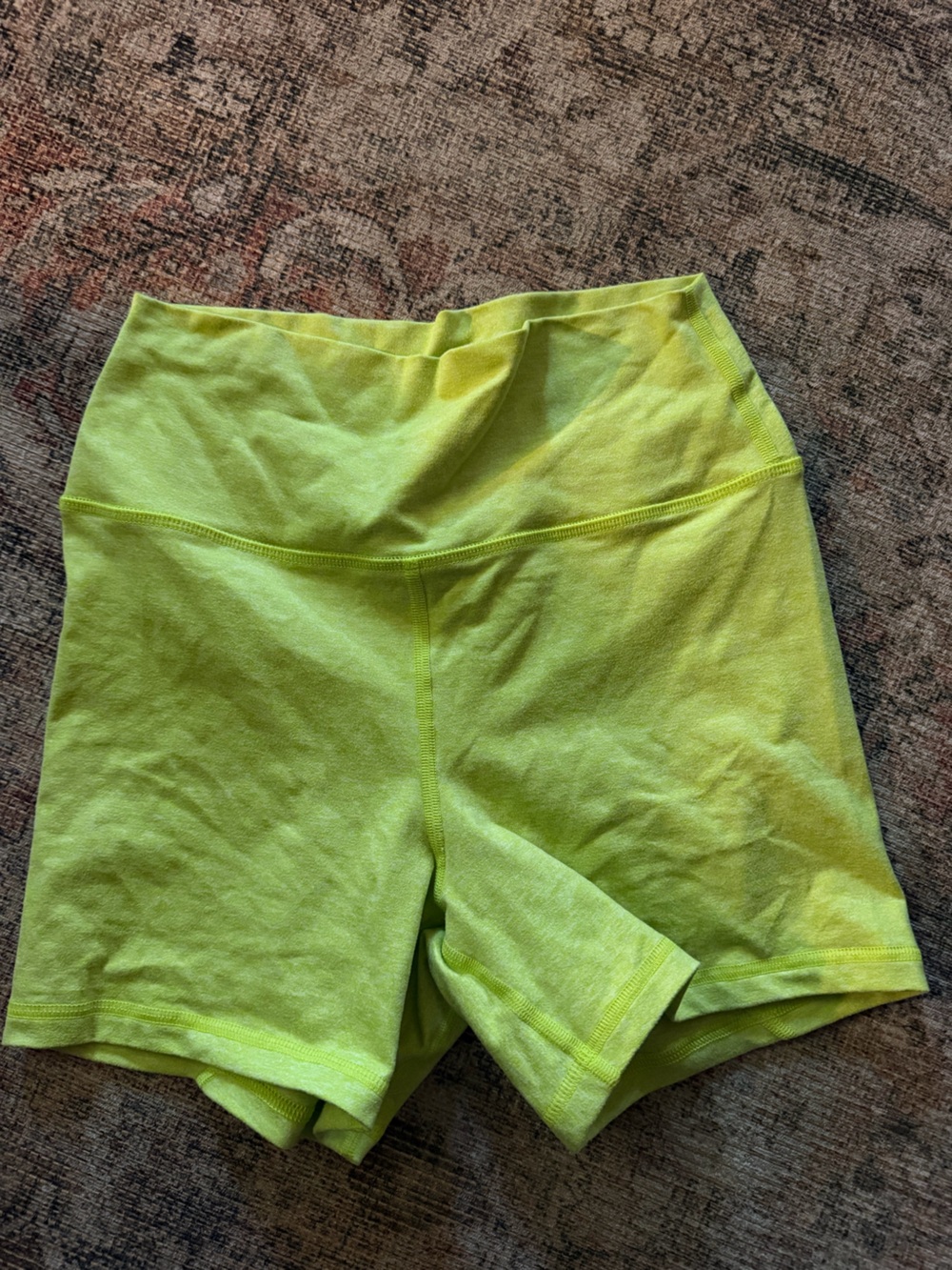 Fleo Neon Lime High-Waist Bike Shorts
